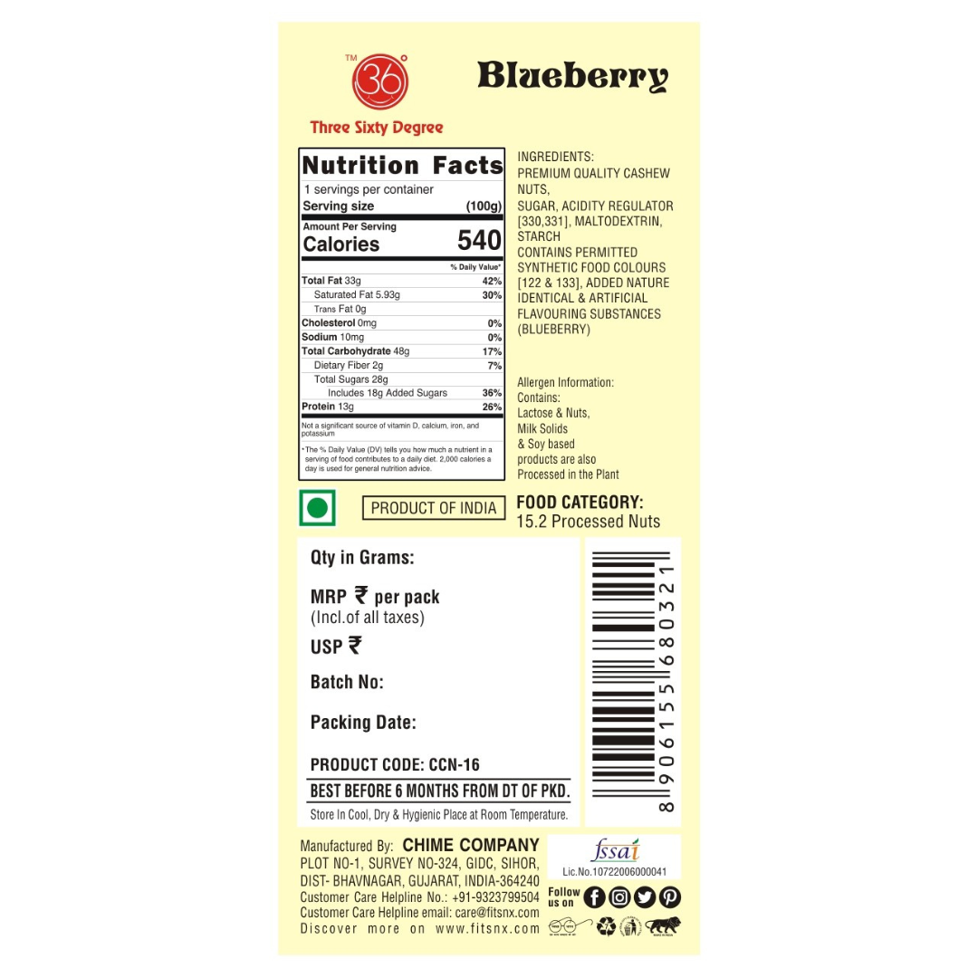 Roasted Blueberry Cashews In Tube - Image 5