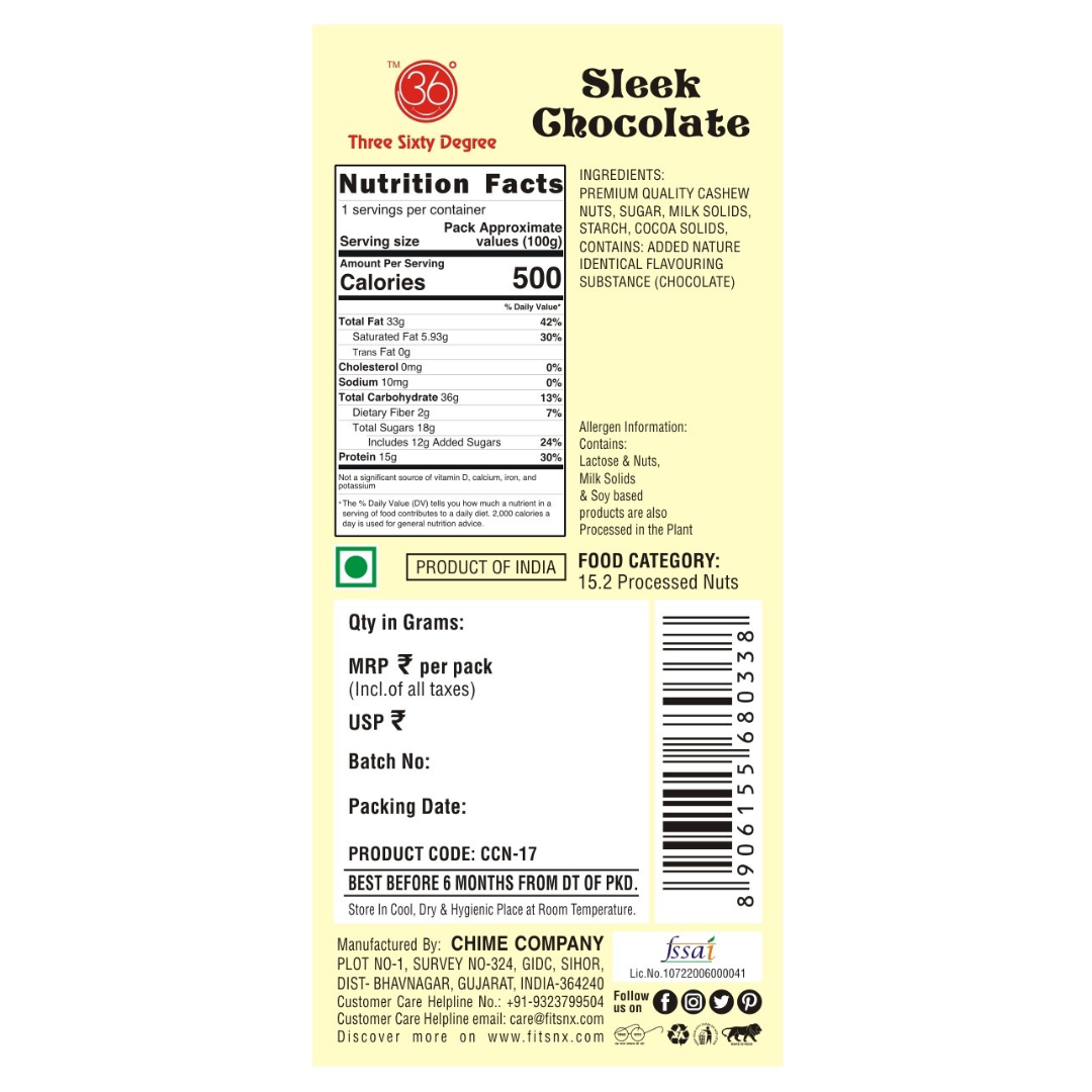 Roasted Sleek Chocolate Cashews In Tube - Image 5