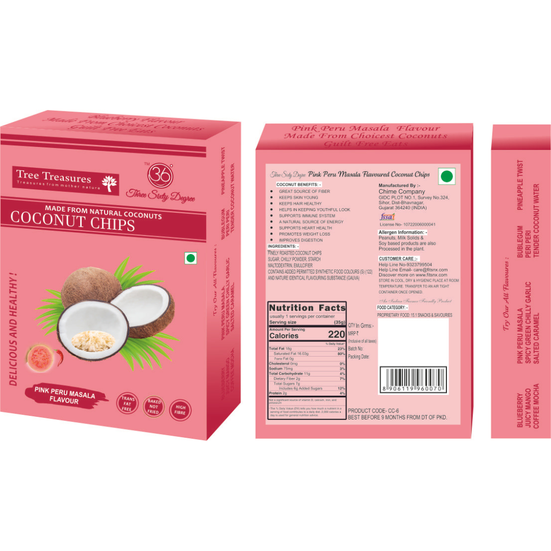 Pink Peru Masala Roasted Coconut Chips - Image 4